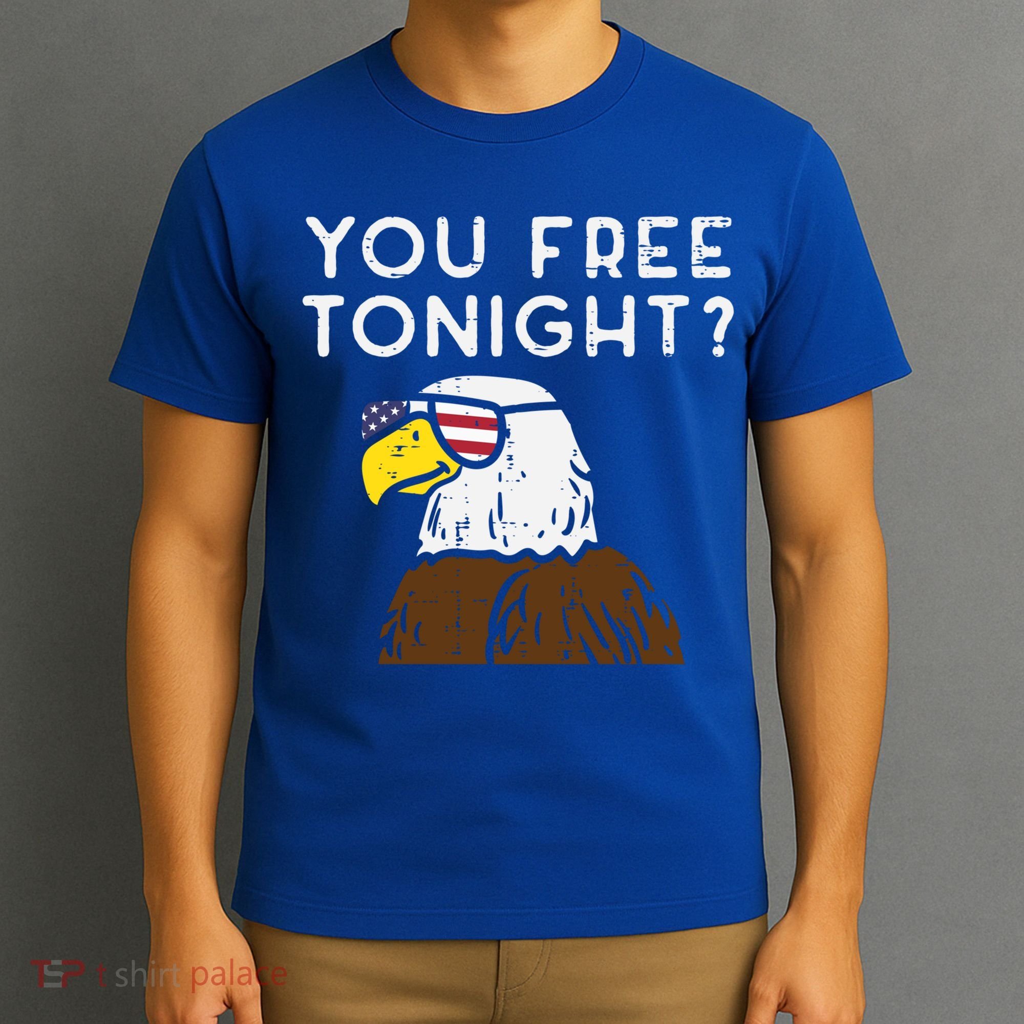 You Free Tonight Bald Eagle Us Flag Sunglasses 4th Of July Gift T-Shirt