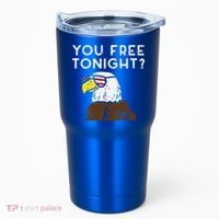 You Free Tonight Bald Eagle Us Flag Sunglasses 4th Of July Gift Tumbler thumb 0