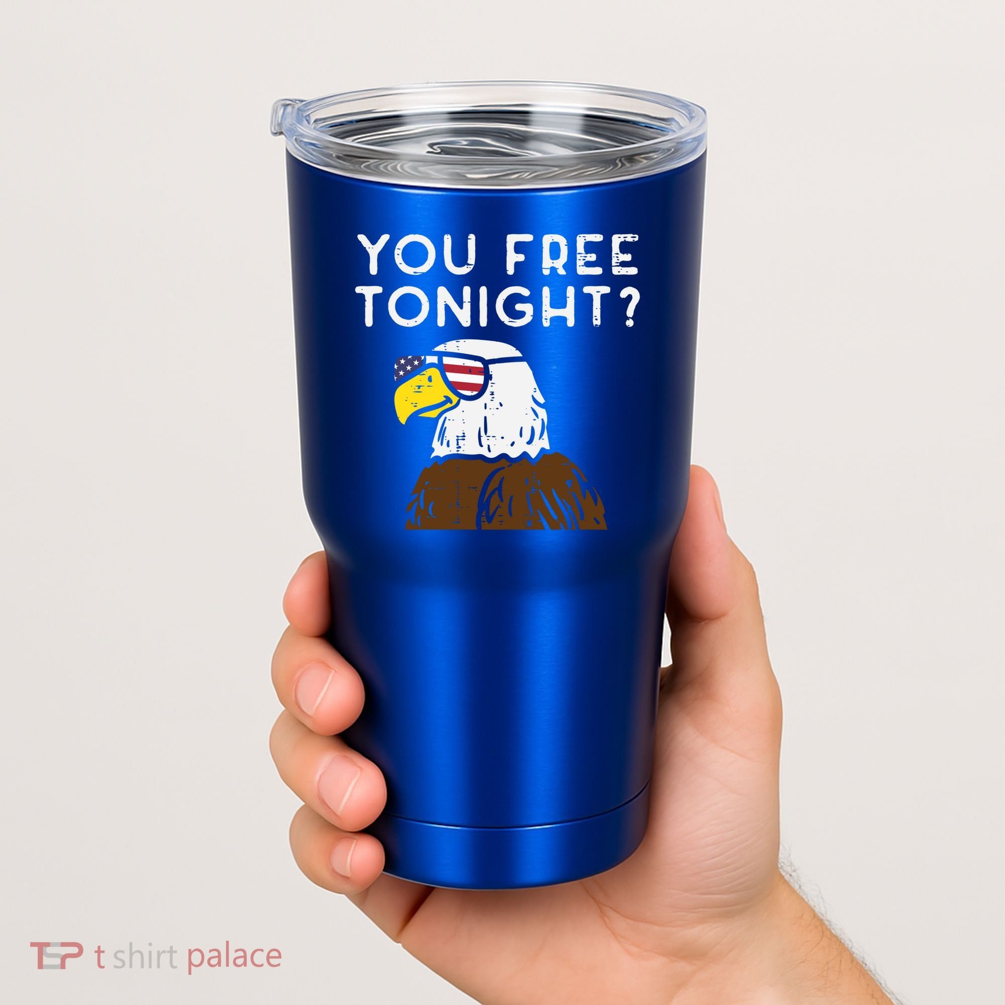 You Free Tonight Bald Eagle Us Flag Sunglasses 4th Of July Gift Tumbler