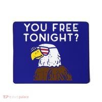 You Free Tonight Bald Eagle Us Flag Sunglasses 4th Of July Gift Mousepad thumb 0
