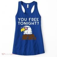 You Free Tonight Bald Eagle Us Flag Sunglasses 4th Of July Gift Women's Tank Top thumb 0