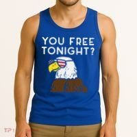 You Free Tonight Bald Eagle Us Flag Sunglasses 4th Of July Gift Tank Top thumb 3