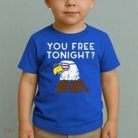 You Free Tonight Bald Eagle Us Flag Sunglasses 4th Of July Gift Toddler T-Shirt thumb 2