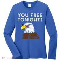 You Free Tonight Bald Eagle Us Flag Sunglasses 4th Of July Gift Women's Long Sleeve Shirt thumb 0