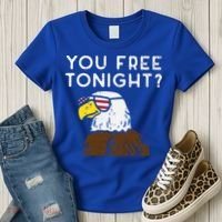 You Free Tonight Bald Eagle Us Flag Sunglasses 4th Of July Gift Women's T-Shirt thumb 3