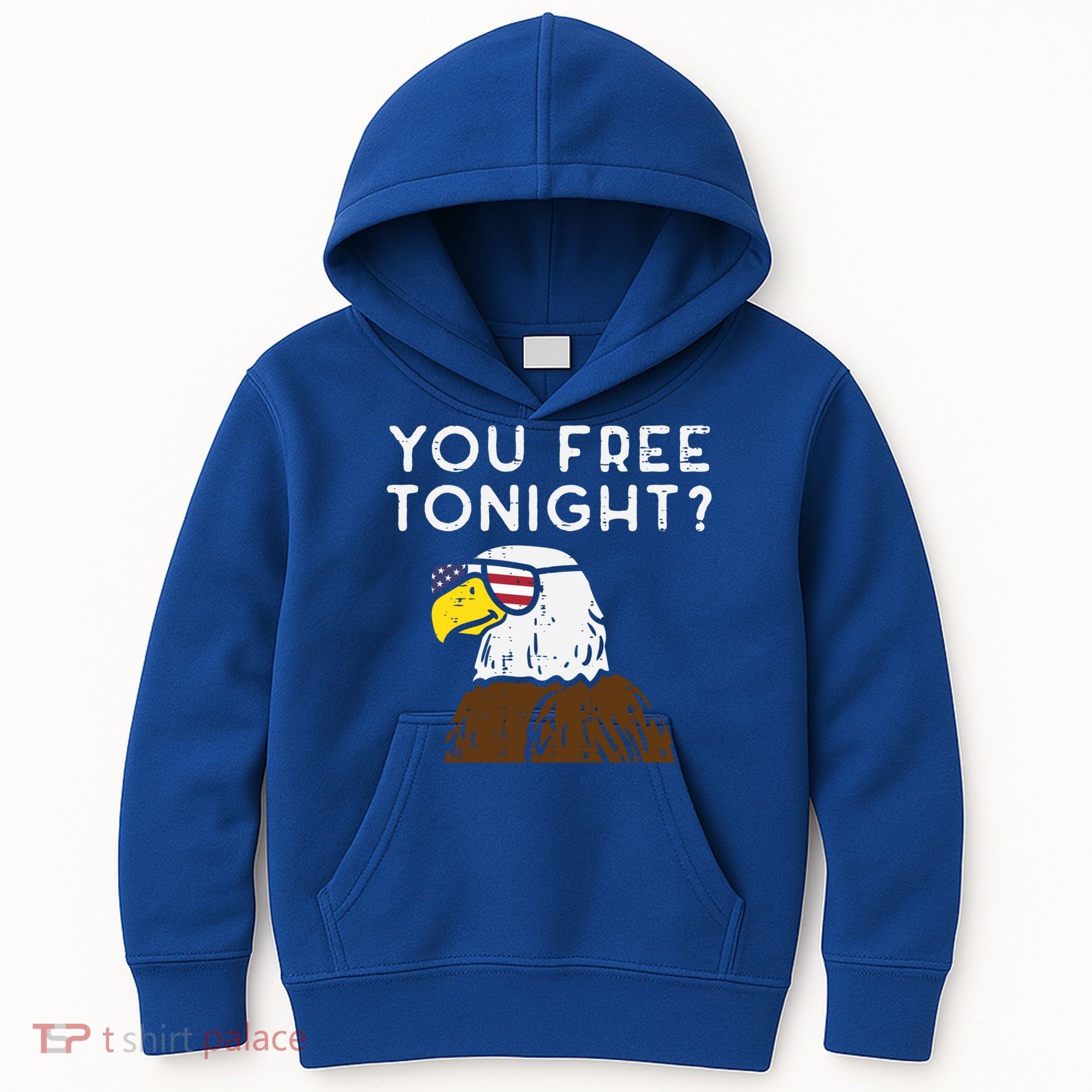 You Free Tonight Bald Eagle Us Flag Sunglasses 4th Of July Gift Kids Hoodie
