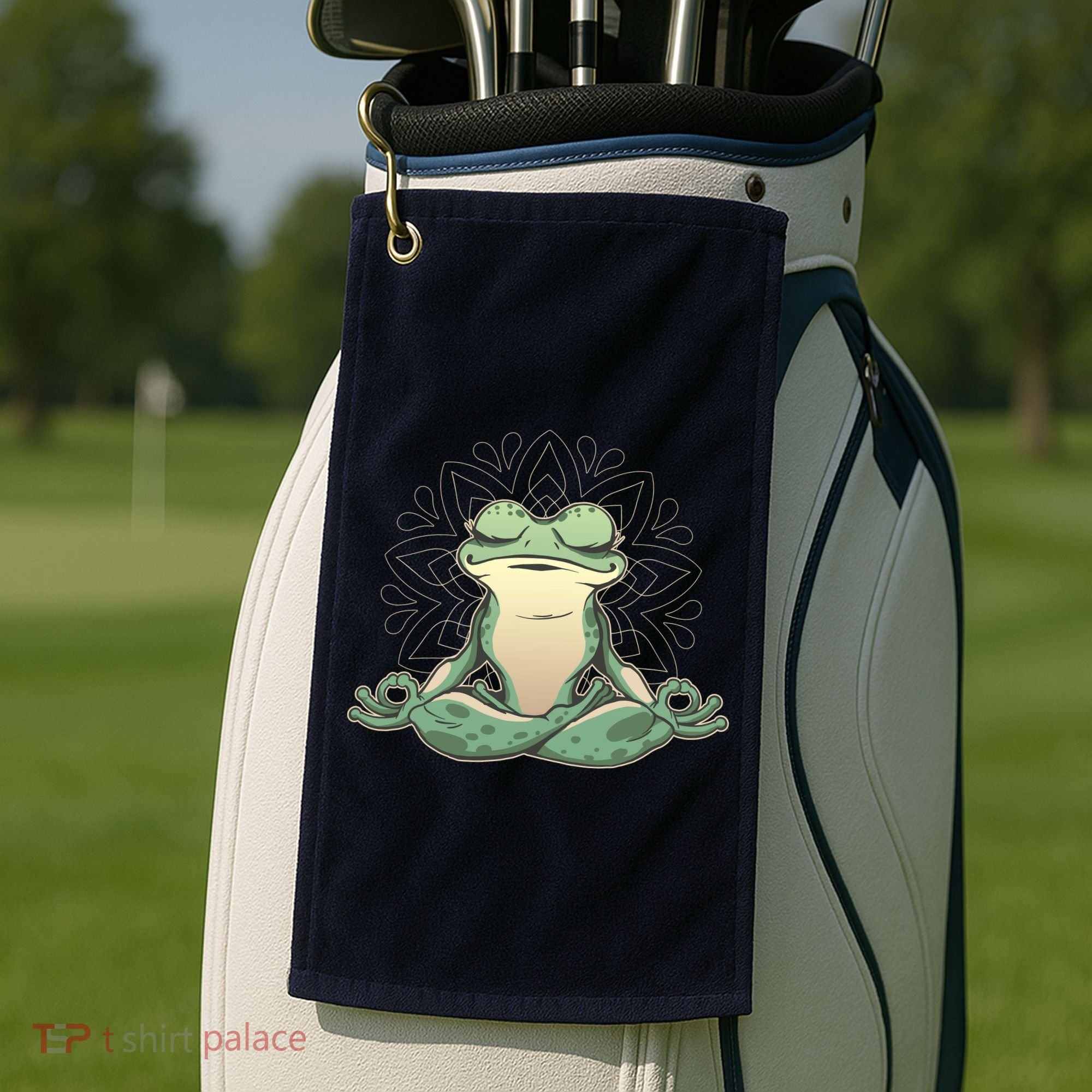 Yoga Frog Golf Towel