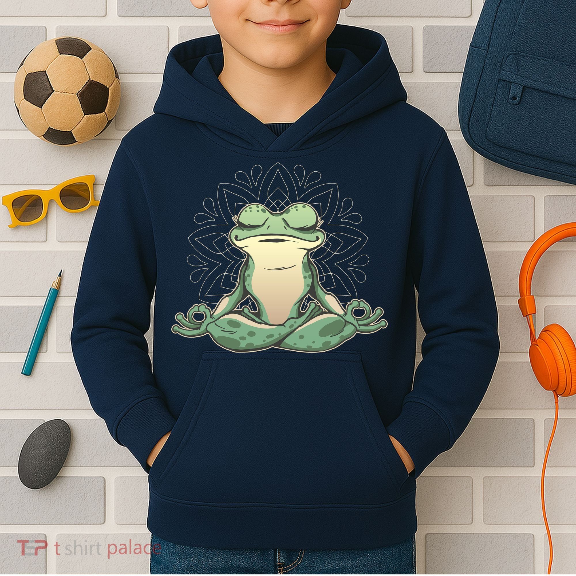 Yoga Frog Kids Hoodie