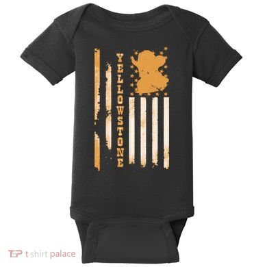 Yellowstonee Flag Baby Bodysuit