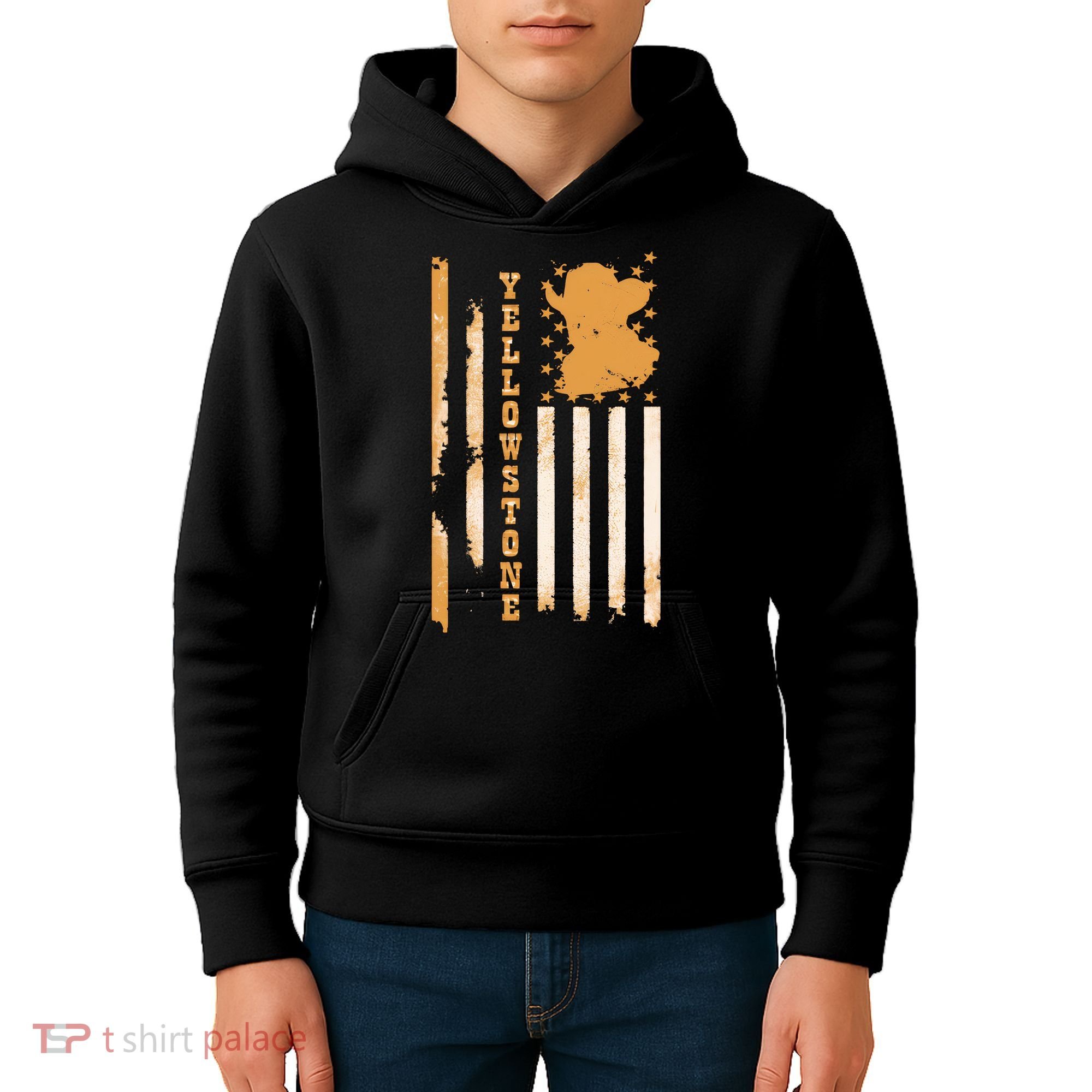 Yellowstonee Flag Kids Hoodie