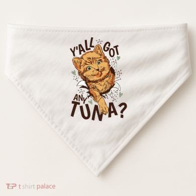 Yall Got Any Tuna Funny Cat USA-Made Doggie Bandana
