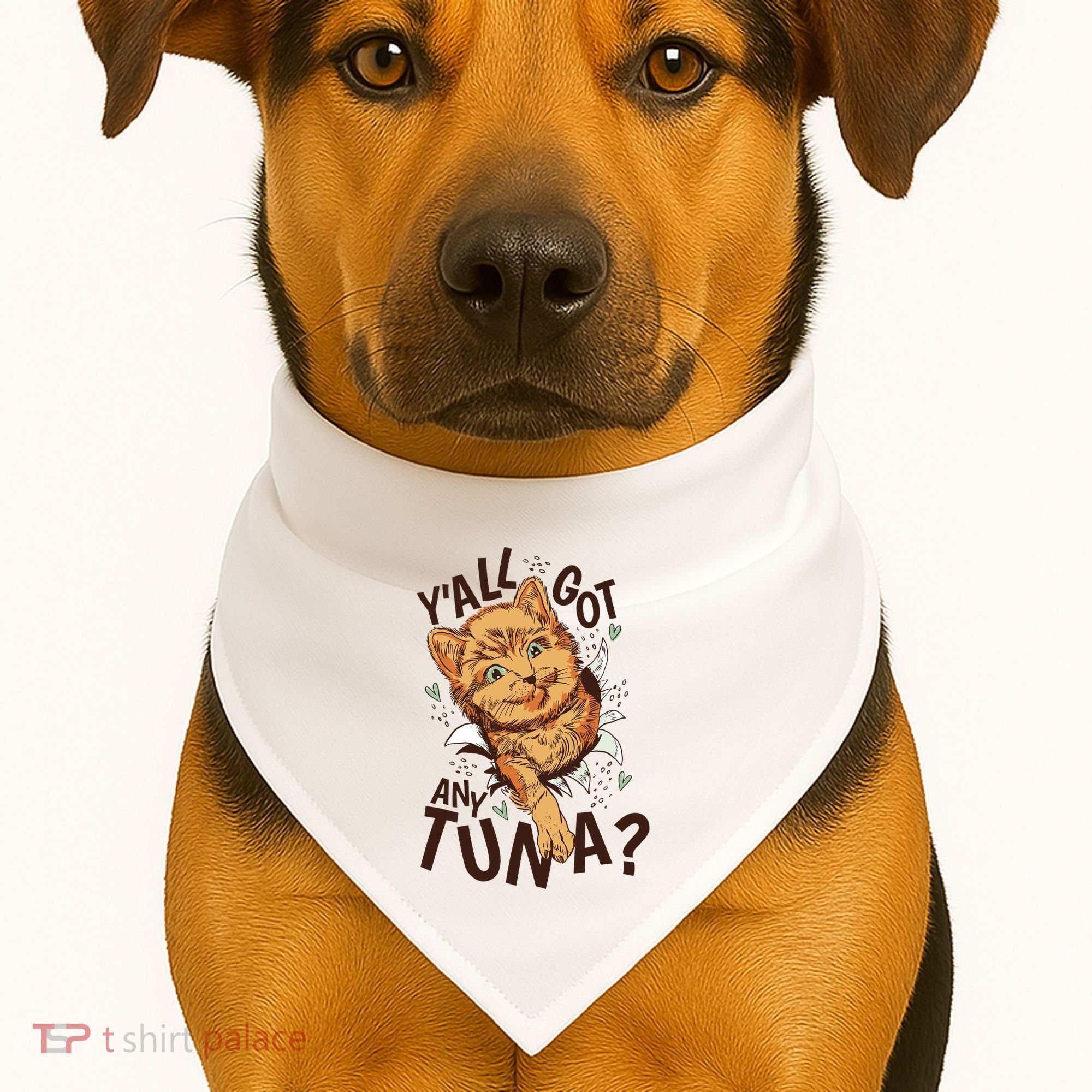 Yall Got Any Tuna Funny Cat USA-Made Doggie Bandana