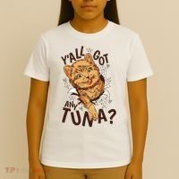 Yall Got Any Tuna Funny Cat T-Shirt thumb 4
