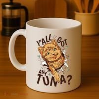 Yall Got Any Tuna Funny Cat Coffee Mug thumb 4
