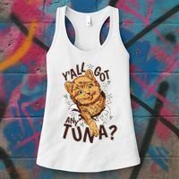 Yall Got Any Tuna Funny Cat Women's Tank Top thumb 3