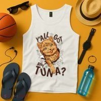 Yall Got Any Tuna Funny Cat Tank Top thumb 4