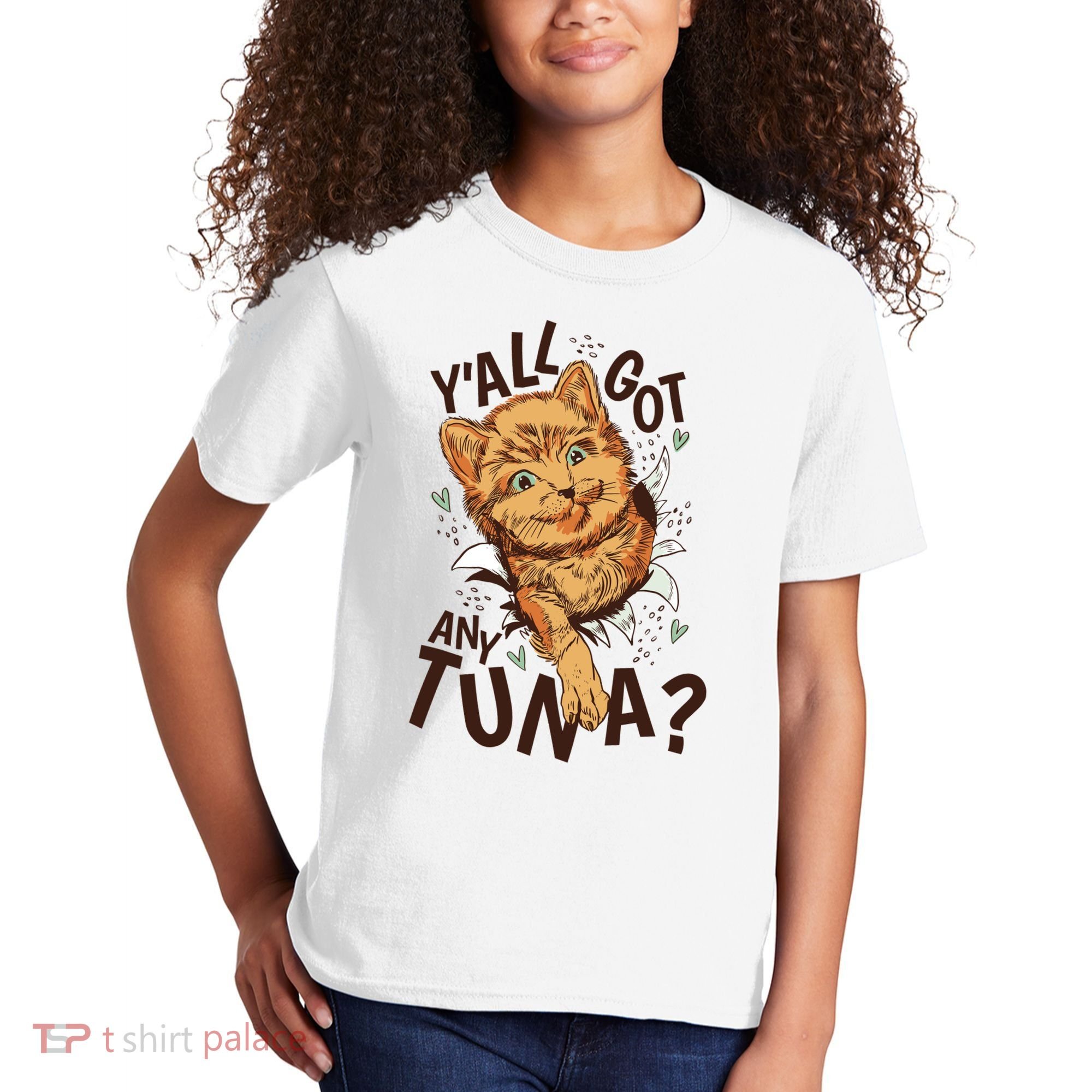 Yall Got Any Tuna Funny Cat Kids T-Shirt