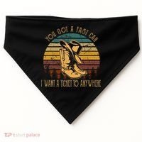 You Got A Fast Car I Want A Ticket To Anywhere USA-Made Doggie Bandana thumb 0