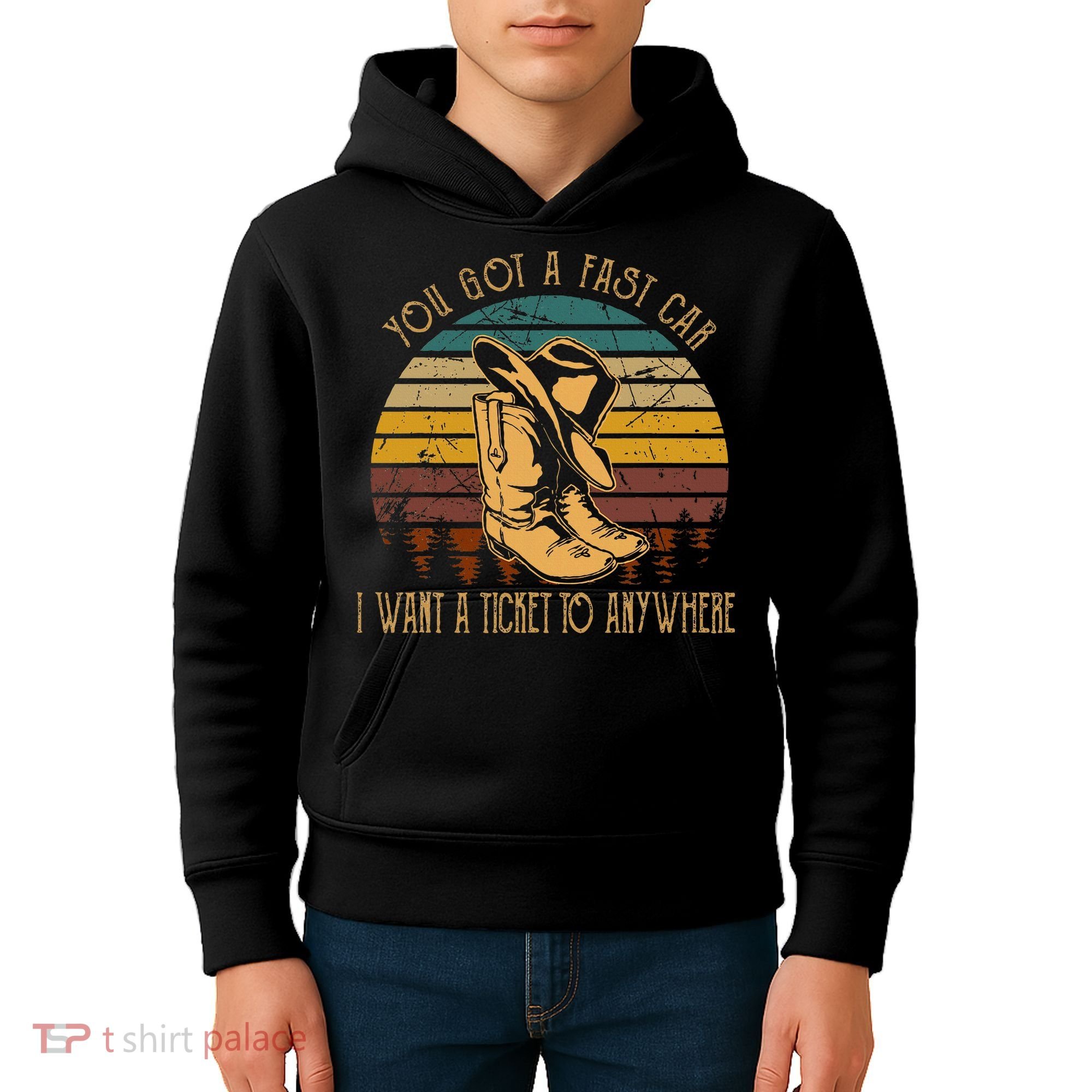 You Got A Fast Car I Want A Ticket To Anywhere Kids Hoodie
