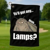 Yall Got Any Lamps Moth Meme Golf Towel thumb 1