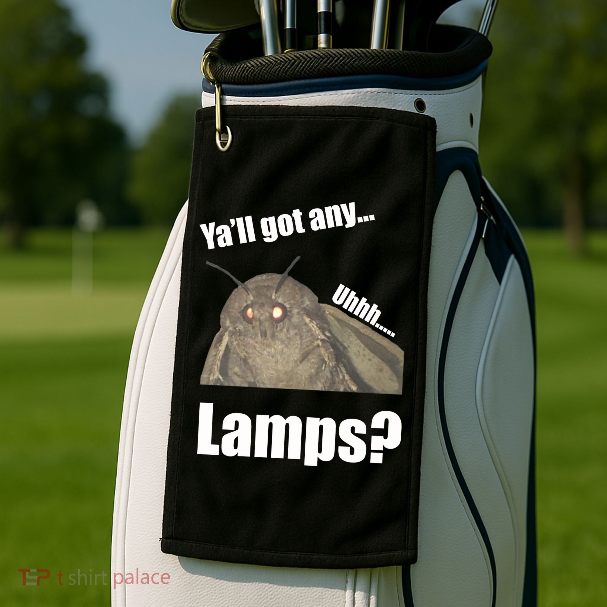Yall Got Any Lamps Moth Meme Golf Towel
