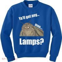 Yall Got Any Lamps Moth Meme Kids Sweatshirt thumb 0