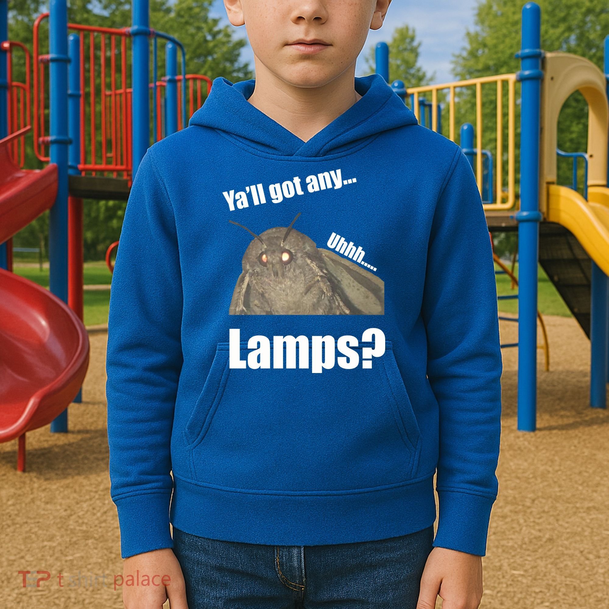 Yall Got Any Lamps Moth Meme Kids Hoodie