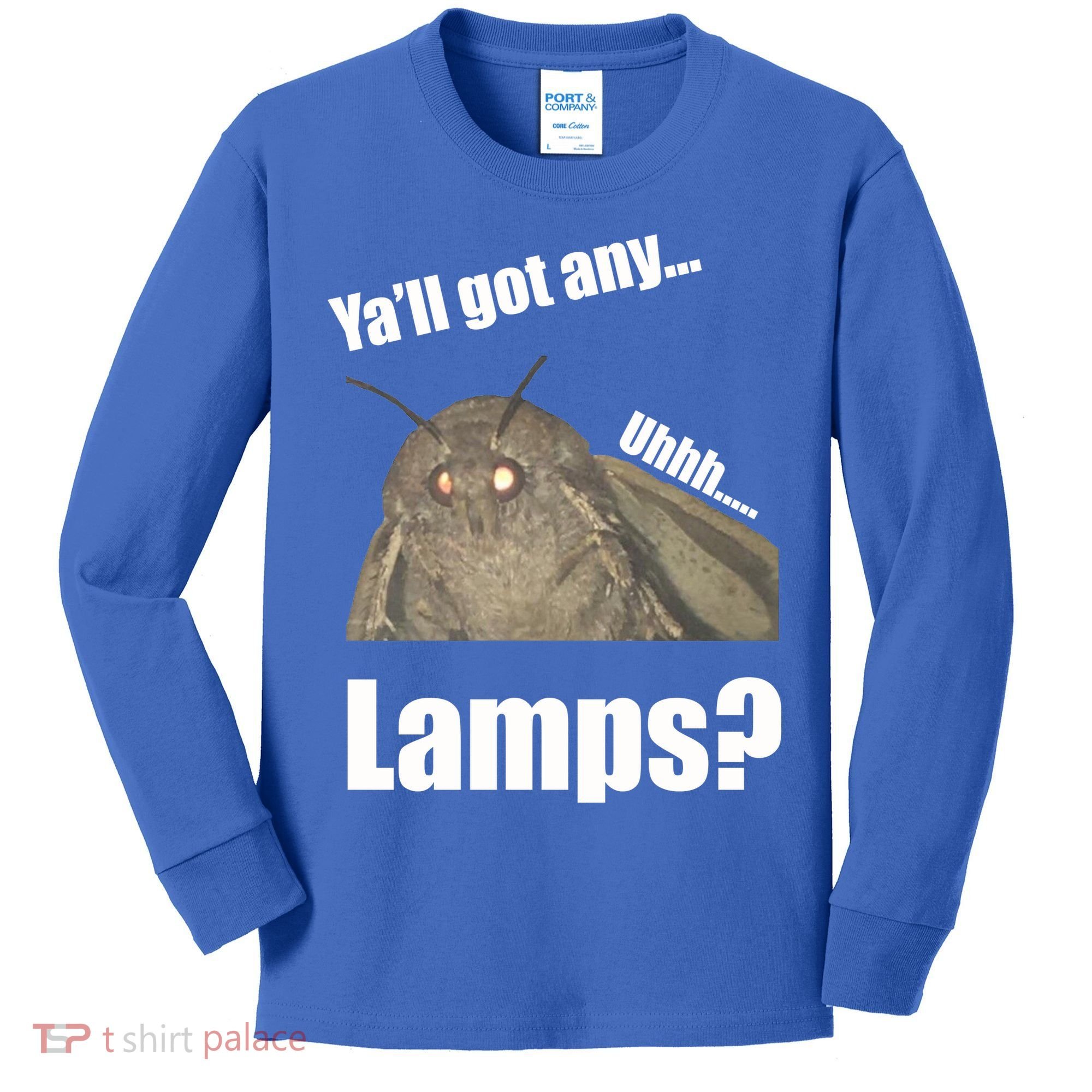 Yall Got Any Lamps Moth Meme Kids Long Sleeve Shirt