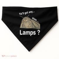 Y'all Got Any Lamps Moth Meme USA-Made Doggie Bandana thumb 0