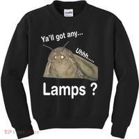 Y'all Got Any Lamps Moth Meme Kids Sweatshirt thumb 0