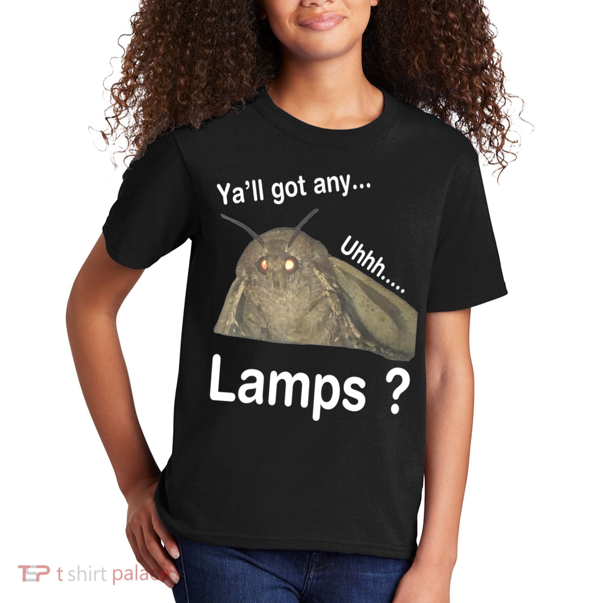 Y'all Got Any Lamps Moth Meme Kids T-Shirt
