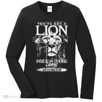 YouVe Got A Lion Inside Of Those Lungs Praise The Lord Women's Long Sleeve Shirt thumb 0