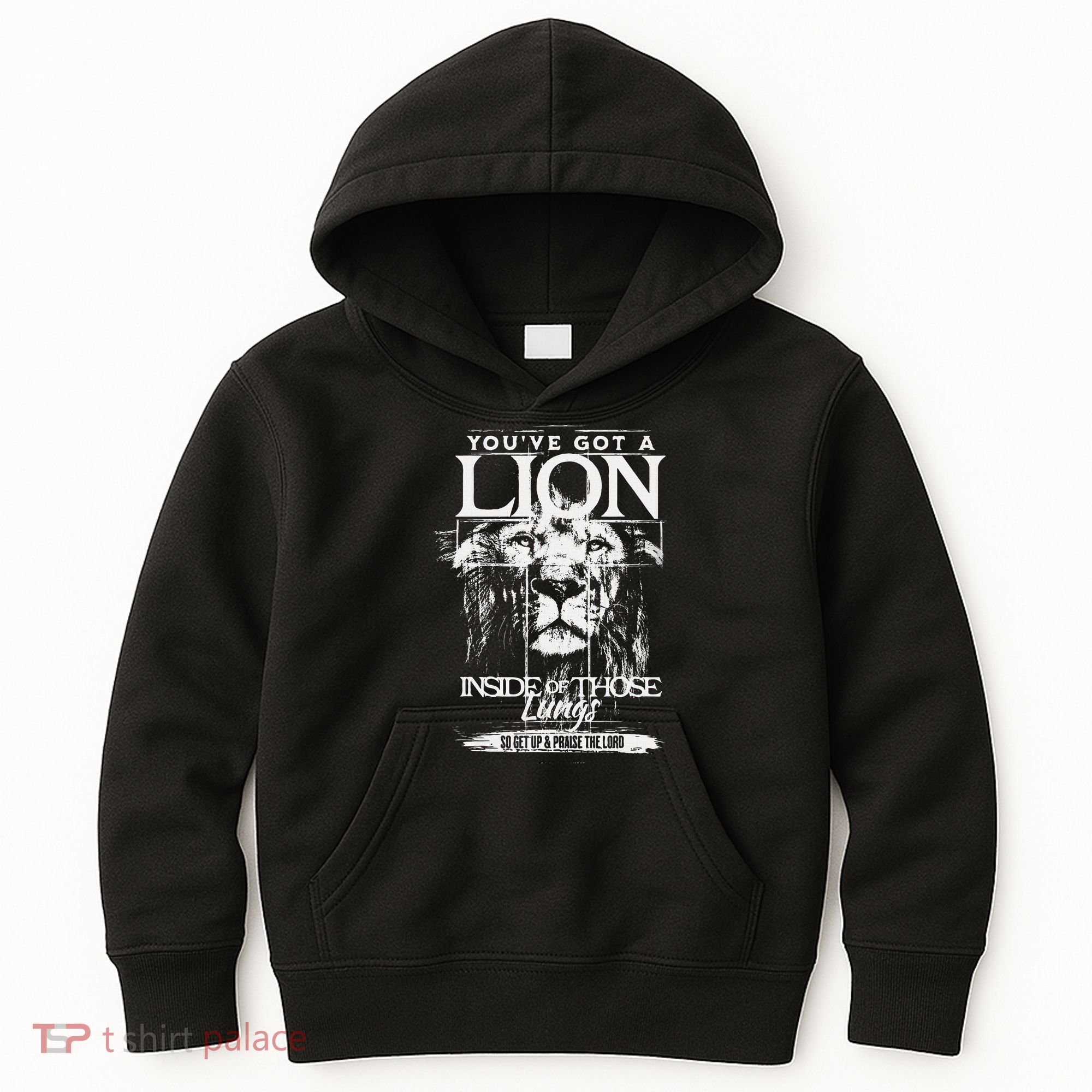 YouVe Got A Lion Inside Of Those Lungs Praise The Lord Kids Hoodie