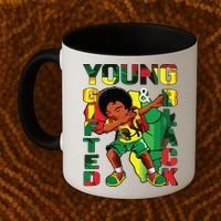 Young Gifted & Black History Month Cute Dabbing Coffee Mug thumb 2