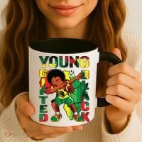 Young Gifted & Black History Month Cute Dabbing Coffee Mug thumb 3