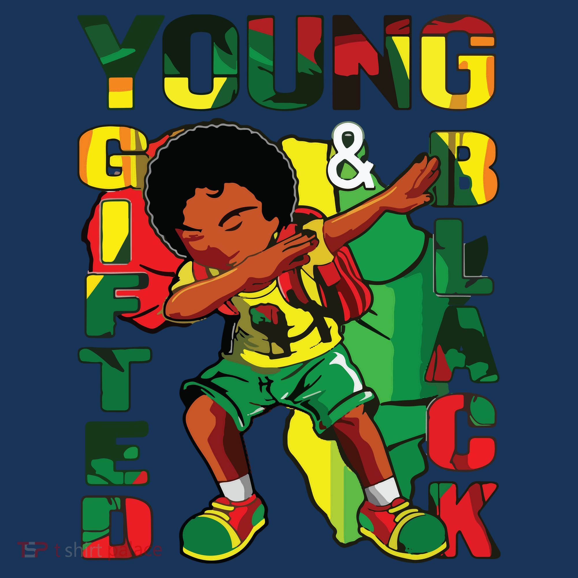 Young Gifted & Black History Month Cute Dabbing Hoodie
