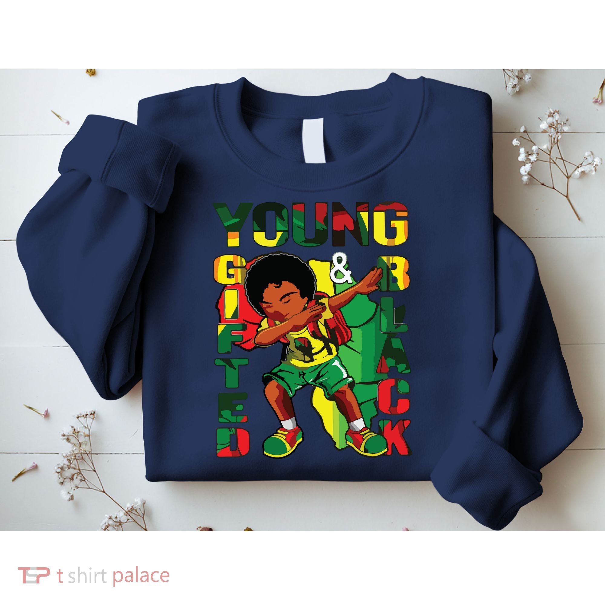 Young Gifted & Black History Month Cute Dabbing Sweatshirt