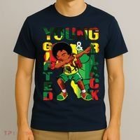 Young Gifted & Black History Month Cute Dabbing T-Shirt thumb 3