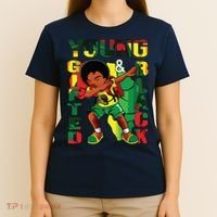 Young Gifted & Black History Month Cute Dabbing T-Shirt thumb 4