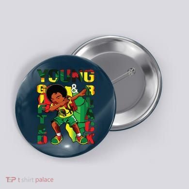 Young Gifted & Black History Month Cute Dabbing Button