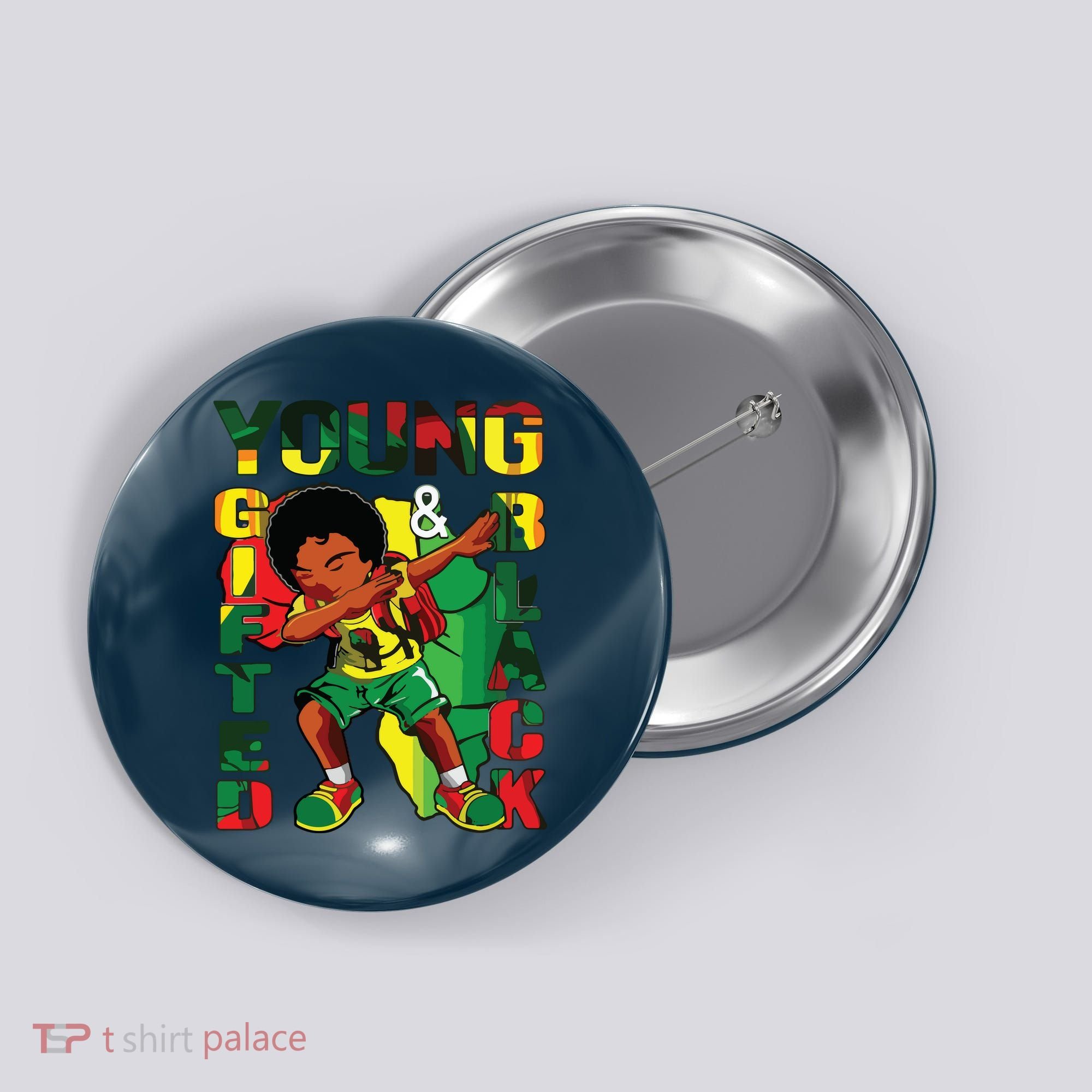 Young Gifted & Black History Month Cute Dabbing Button