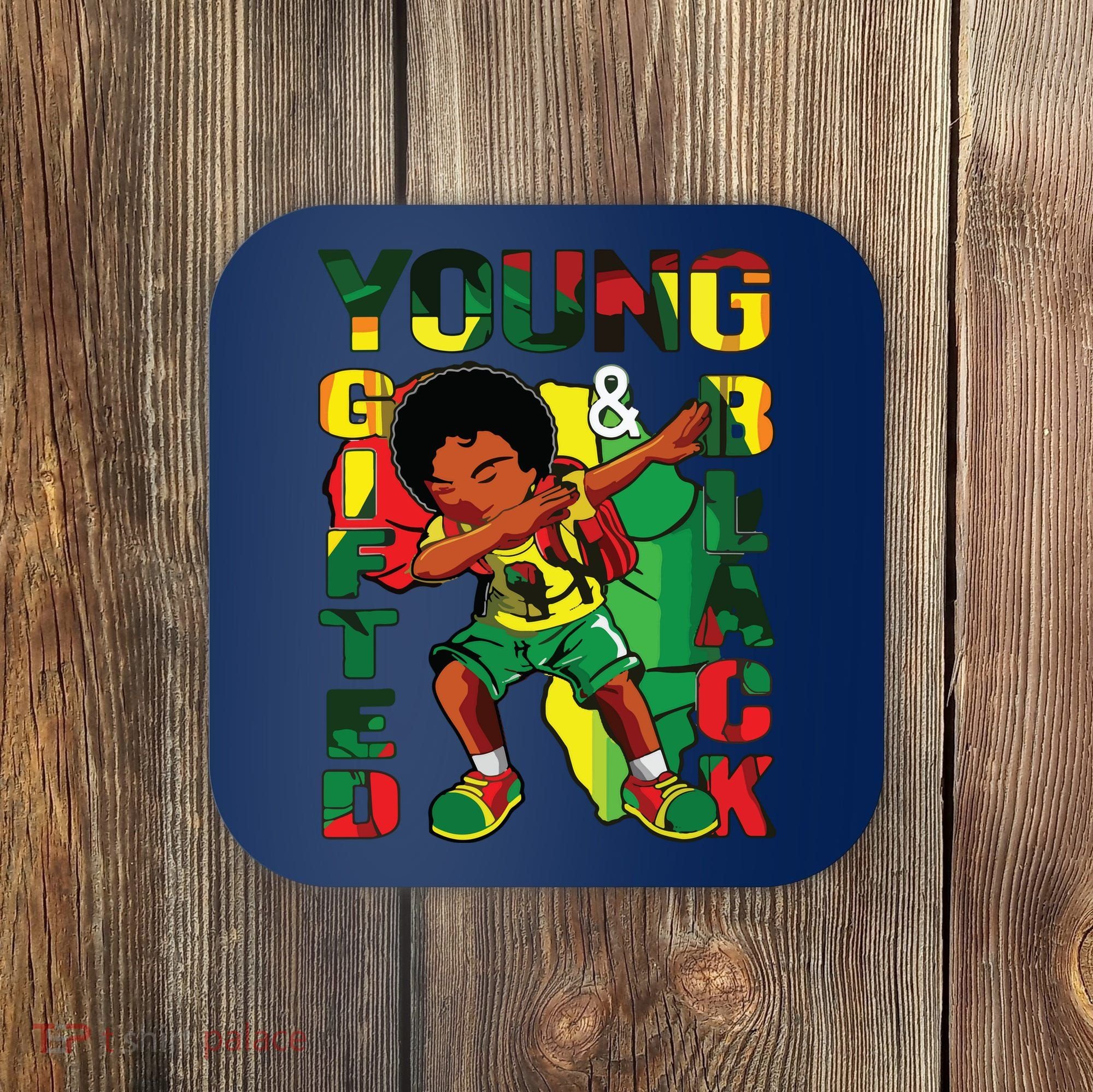 Young Gifted & Black History Month Cute Dabbing Coaster
