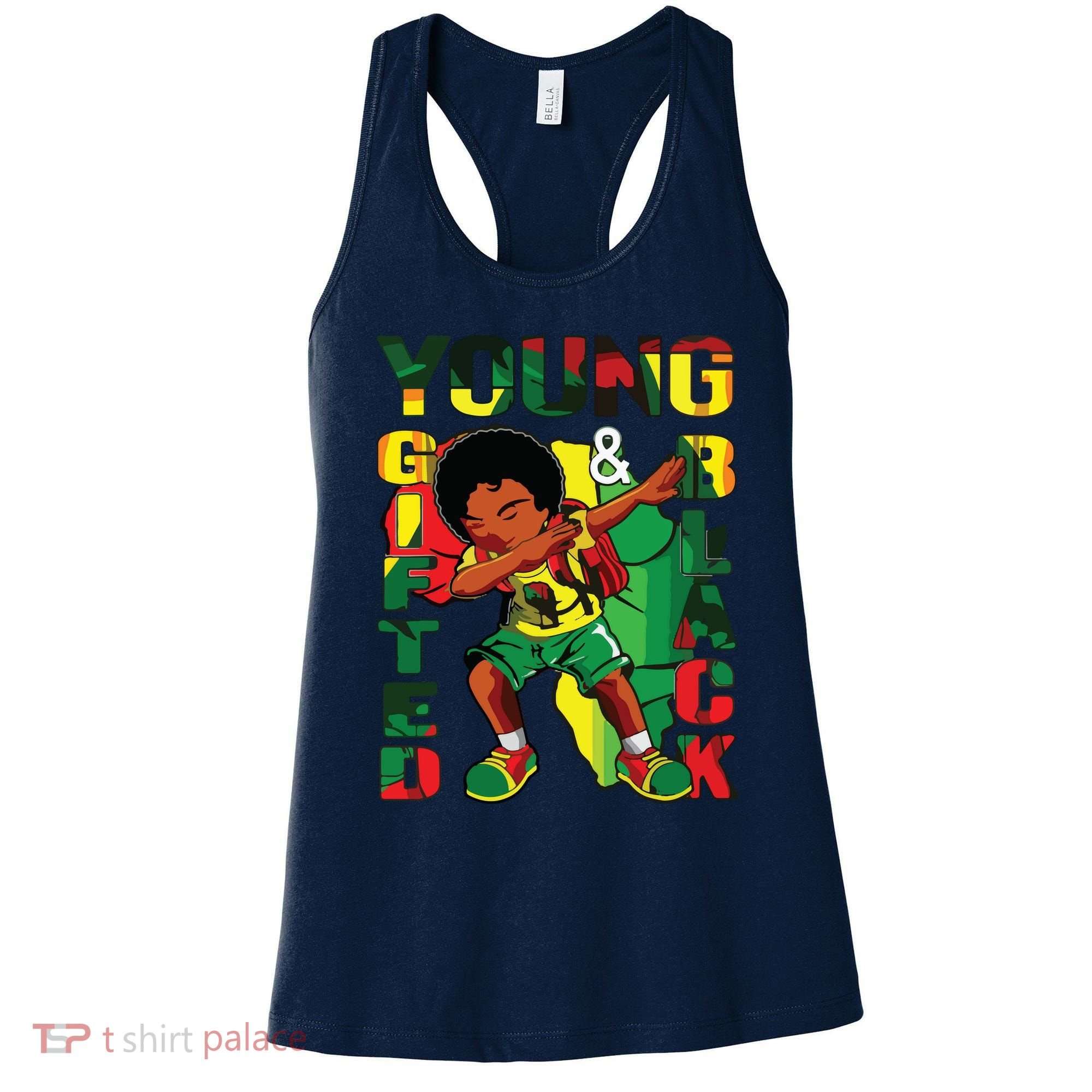 Young Gifted & Black History Month Cute Dabbing Women's Tank Top
