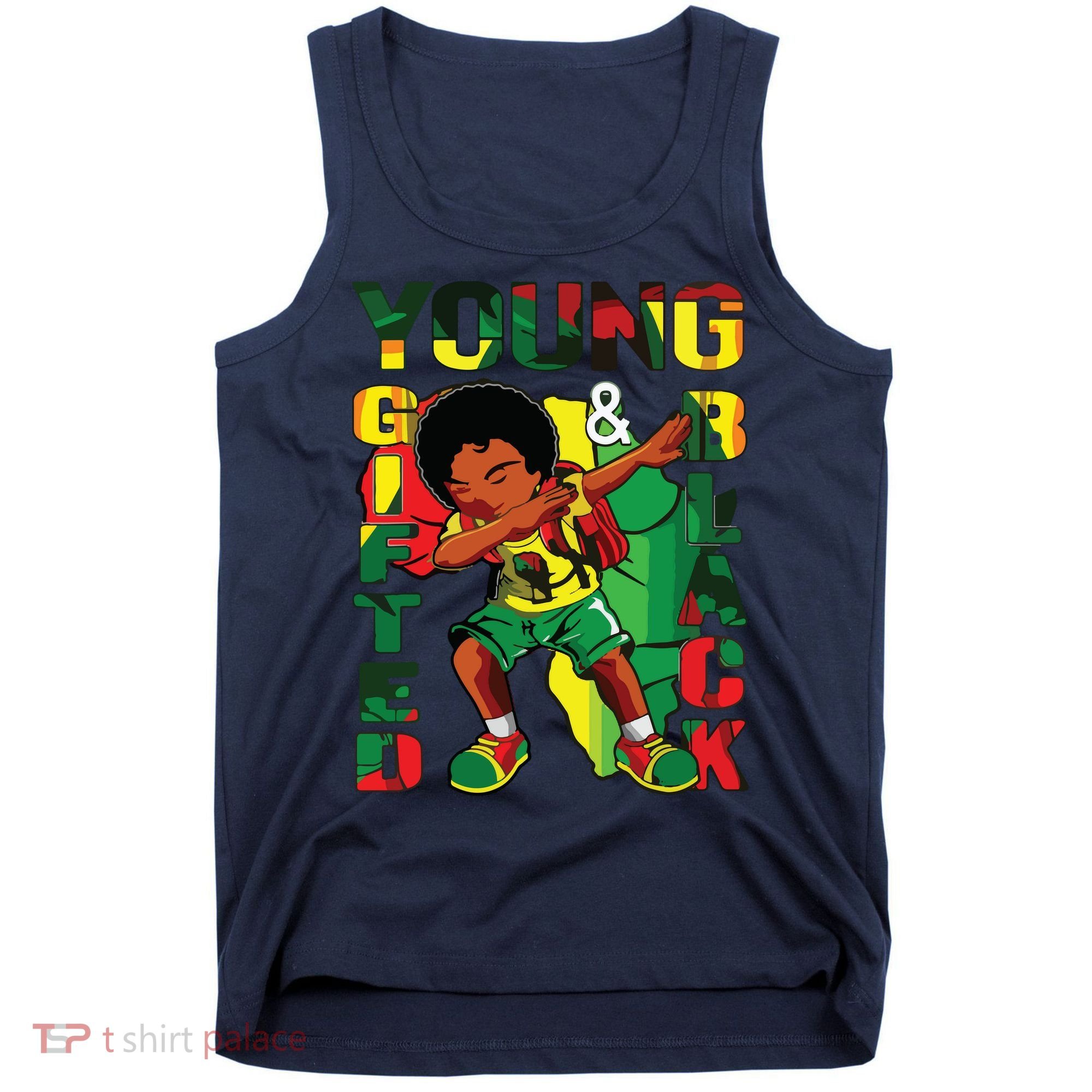 Young Gifted & Black History Month Cute Dabbing Tank Top
