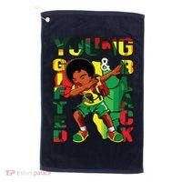 Young Gifted & Black History Month Cute Dabbing Golf Towel thumb 0