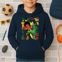 Young Gifted & Black History Month Cute Dabbing Kids Hoodie thumb 2