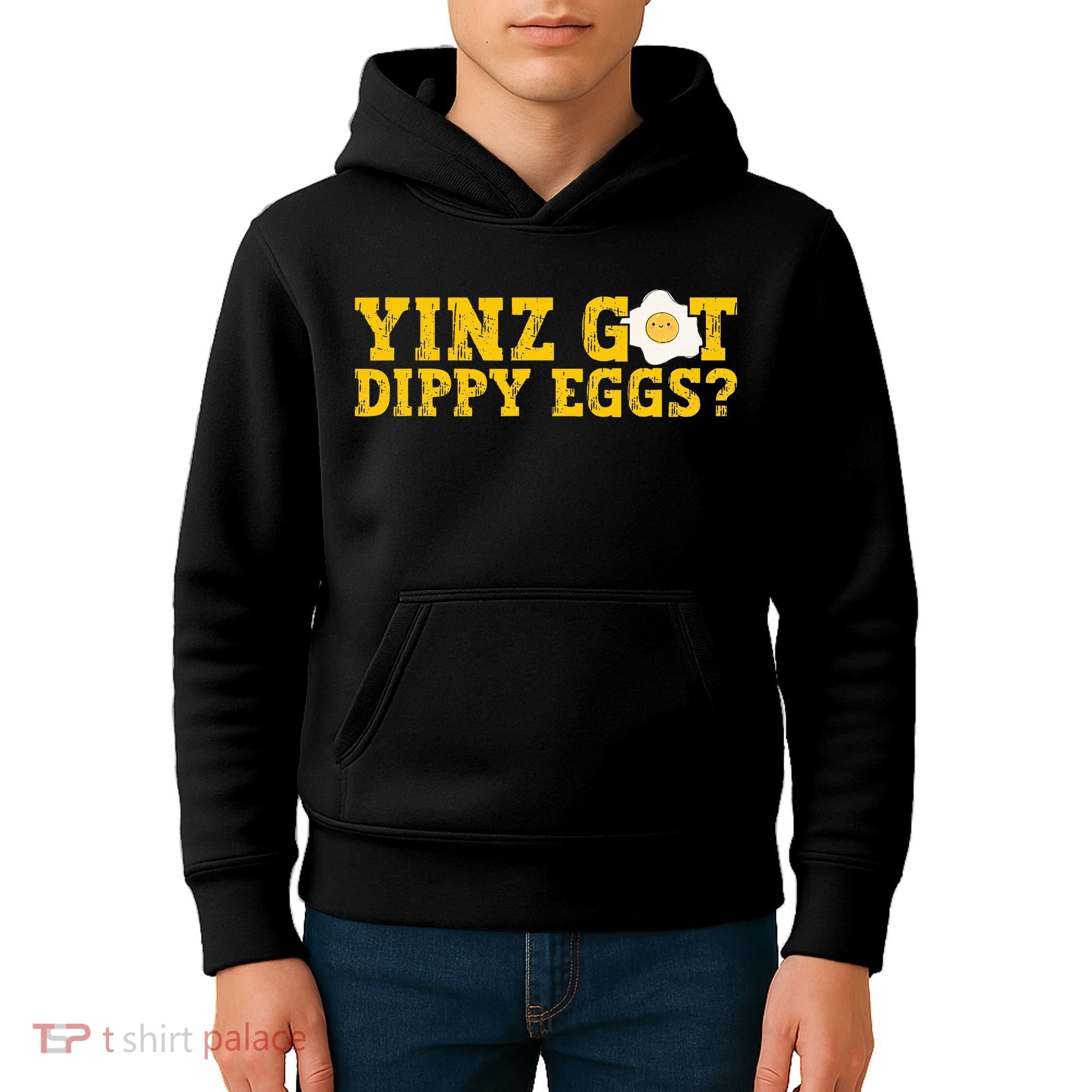 Yinz Got Dippy Eggs Jagoff Pittsburgh Pennsylvania Yinzer Kids Hoodie