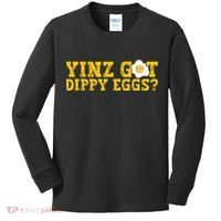 Yinz Got Dippy Eggs Jagoff Pittsburgh Pennsylvania Yinzer Kids Long Sleeve Shirt thumb 0
