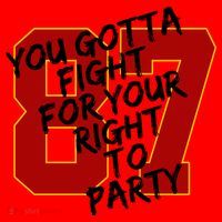 You Gotta Fight For Your Right To Party Kansas 87 Santa Hat thumb 1
