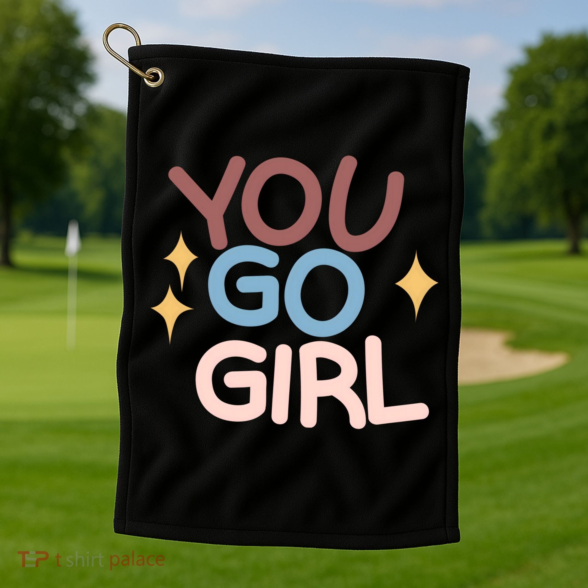 You Go Girl Retro Golf Towel